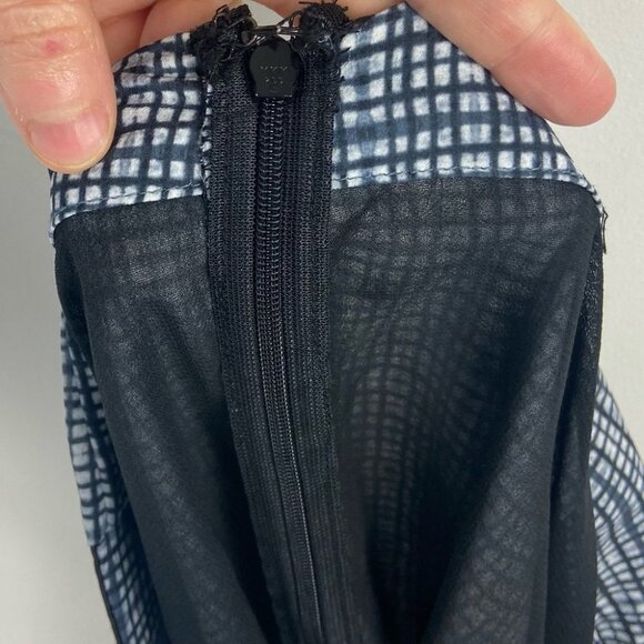 Anthropologie Ranna Gill Aven Midi Skirt Grid Plaid Print Zipper Size XS Boho - Picture 7 of 12